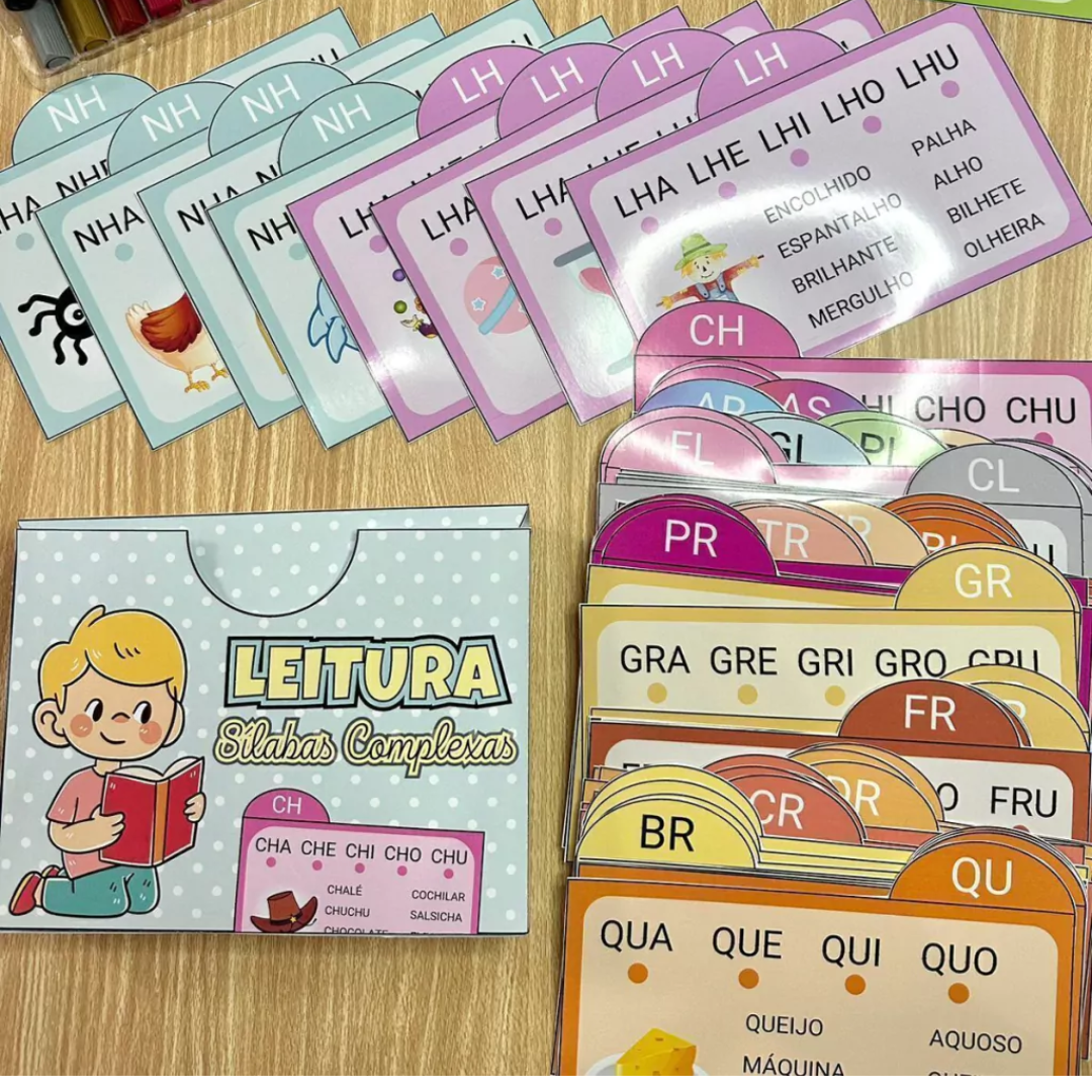 FICHAS DE LEITURA - SÍLABAS COMPLEXAS