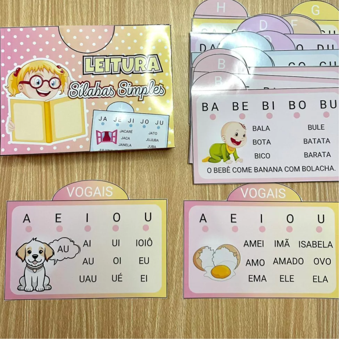 FICHAS DE LEITURA - SÍLABAS SIMPLES