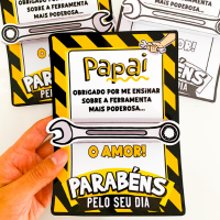 Cartão Dia dos Pais tema Ferramentas