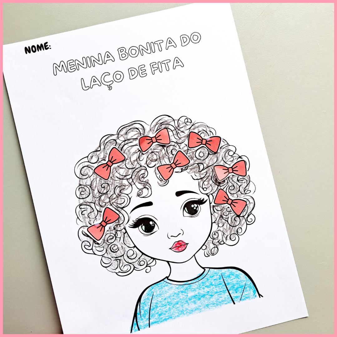 ATIVIDADE INTERATIVA + LUVA MENINA DO LAÇO DE FITA