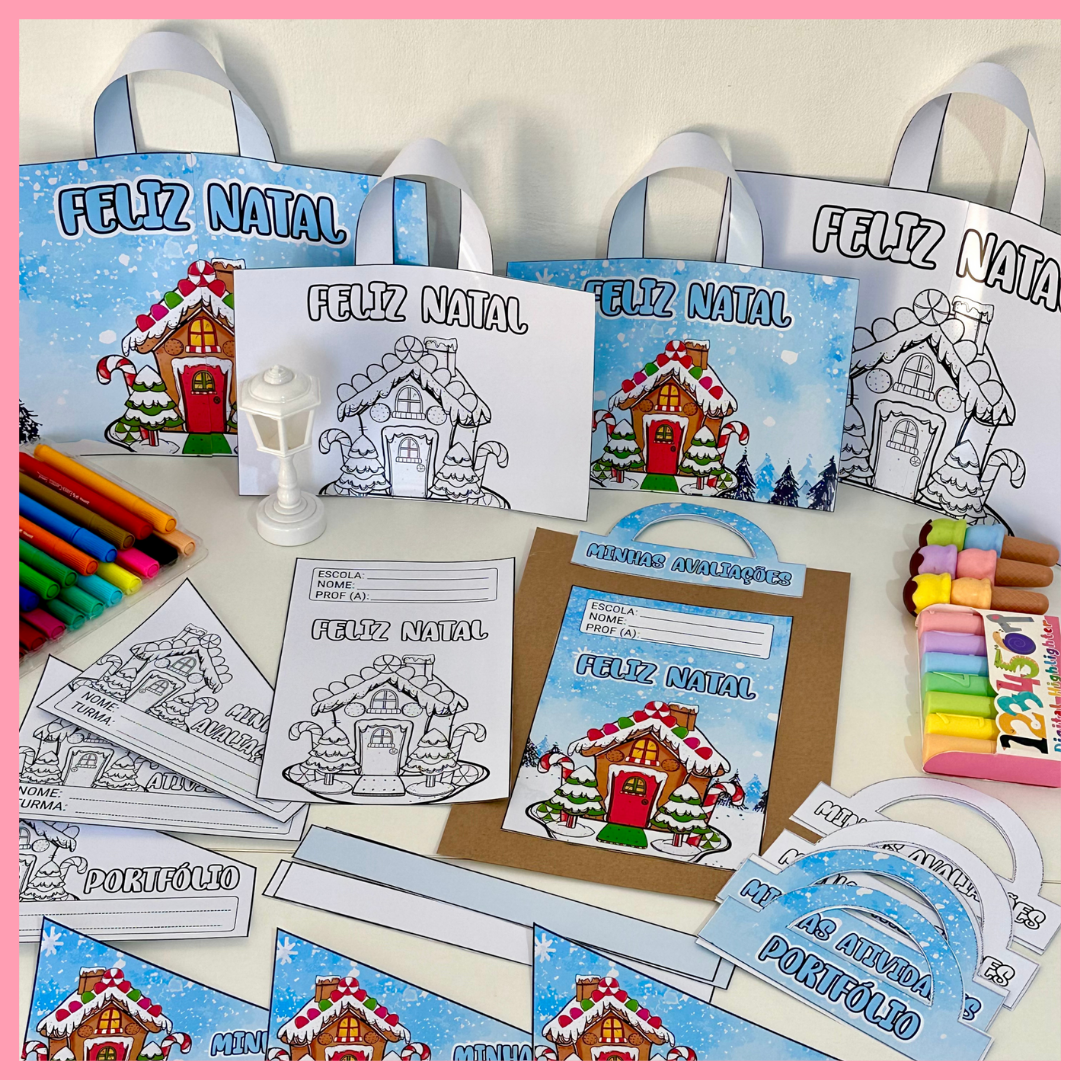 KIT CAPAS DE ATIVIDADES - TEMA CASINHA DE NATAL