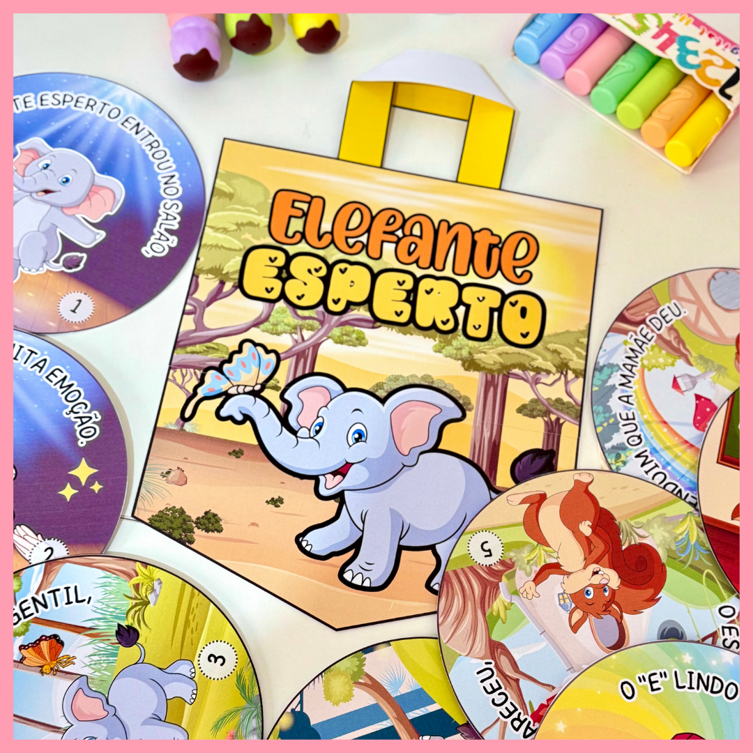 SACOLA VOGAL E - “ELEFANTE ESPERTO”