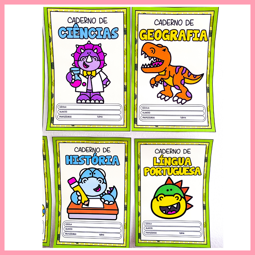 CAPINHAS COLORIDAS E PARA COLORIR NO TEMA: DINO