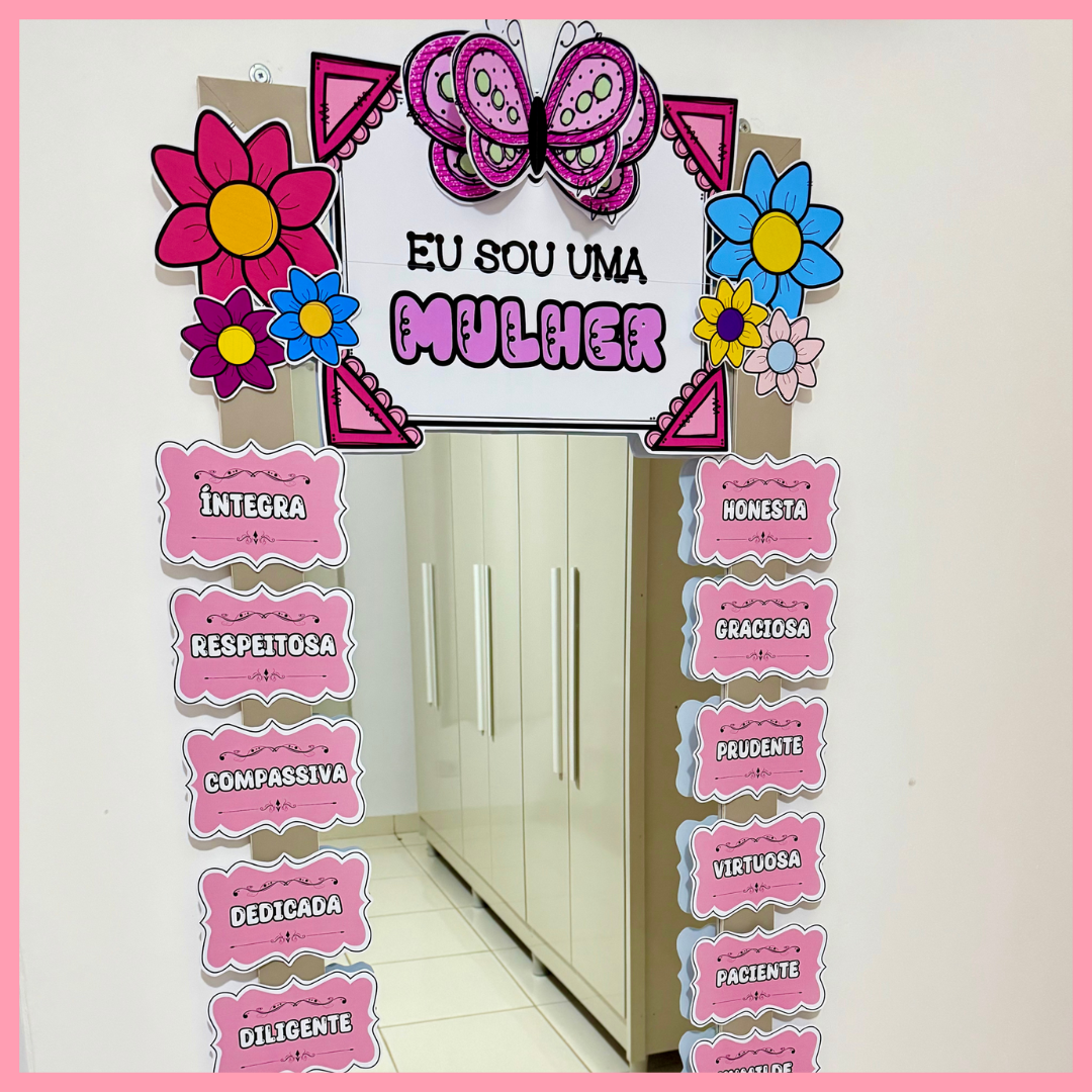 DECORAÇÃO PARA ESPELHO - “TEMA DIA DAS MULHER”