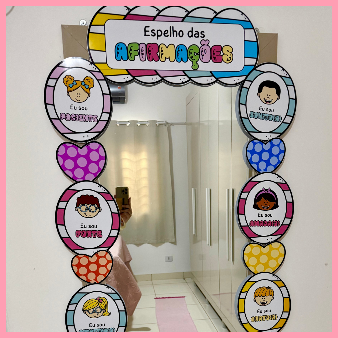 DECORAÇÃO PARA ESPELHO TEMA “ESPELHO DAS AFIRMAÇÕES”