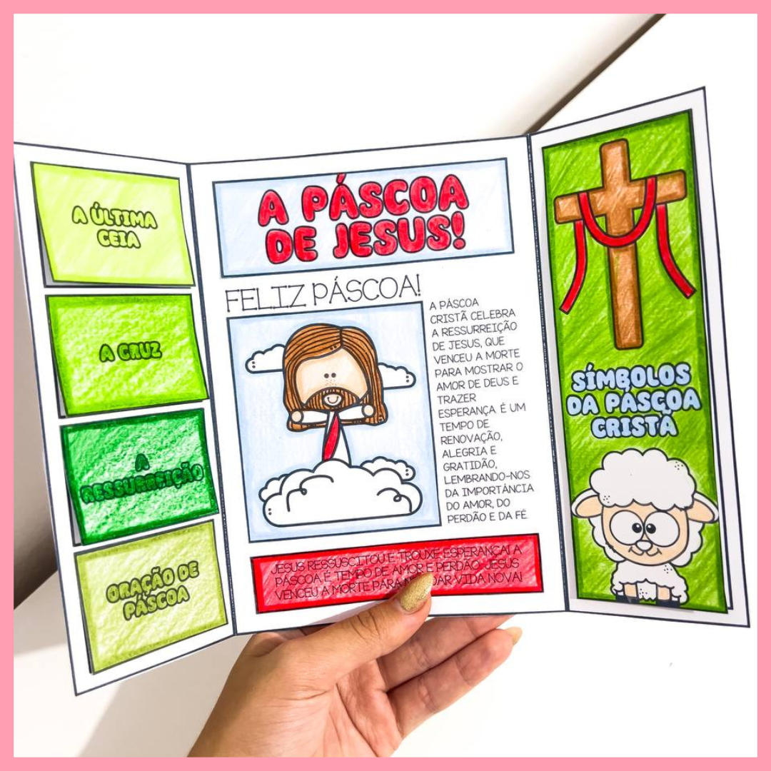 LAPBOOK PÁSCOA CRISTÃ - PARA COLORIR