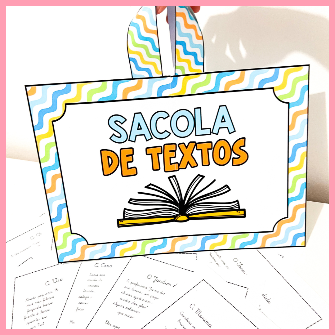 SACOLA DE TEXTOS - LETRA CURSIVA