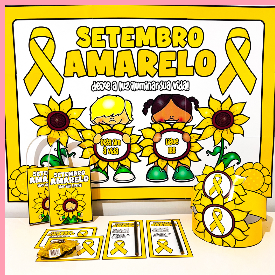 KIT - PAINEL E LEMBRANCINHAS - SETEMBRO AMARELO
