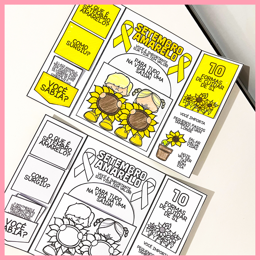 LAPBOOK SETEMBRO AMARELO - PARA COLIRIR