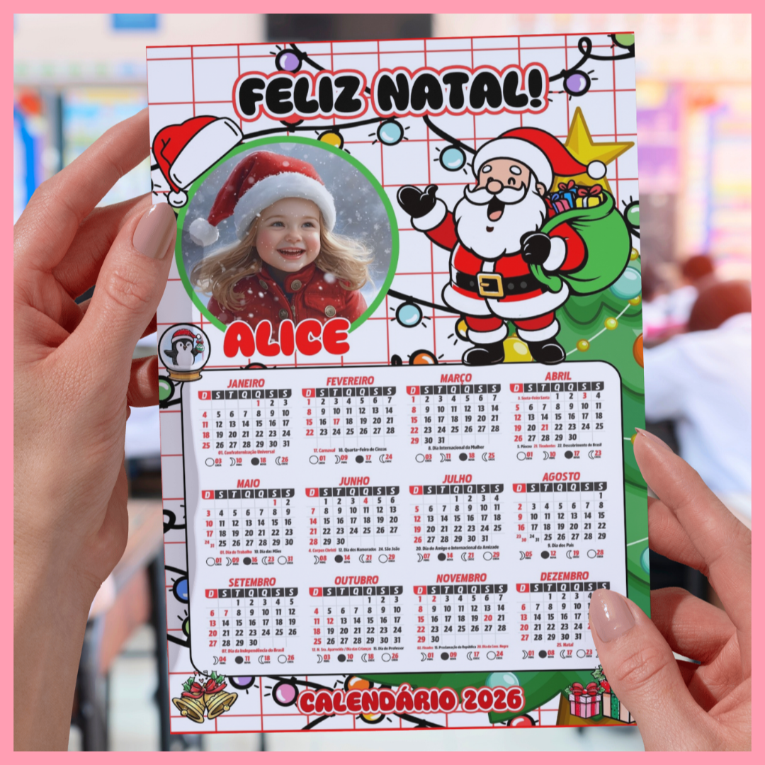 CALENDÁRIOS 2026 - TEMA NATAL