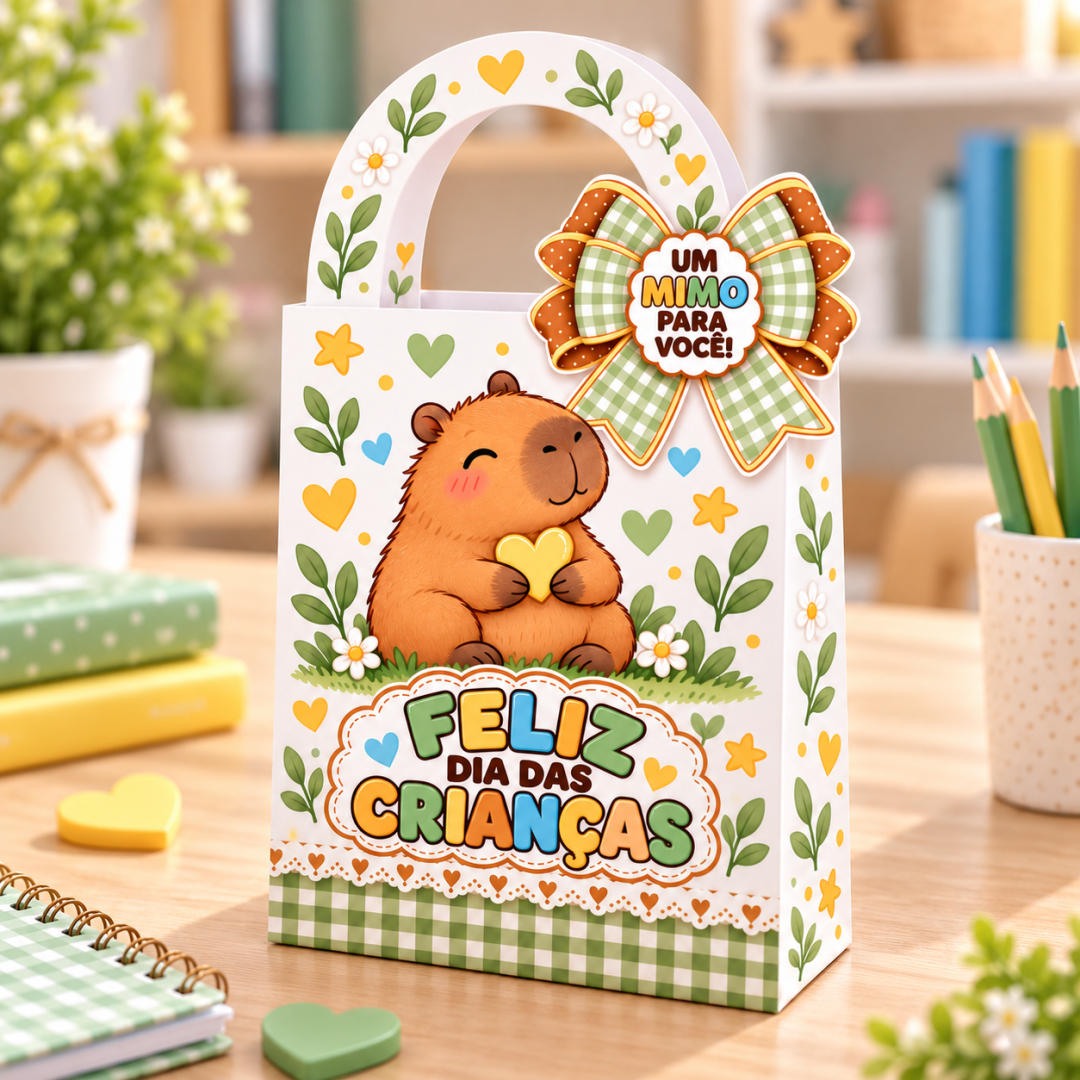 SACOLINHA DIA DAS CRIANÇAS - TEMA CAPIVARA